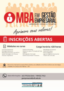 Read more about the article O MBA em Gestão Empresarial da Universidade Federal do Tocantins está com edital aberto