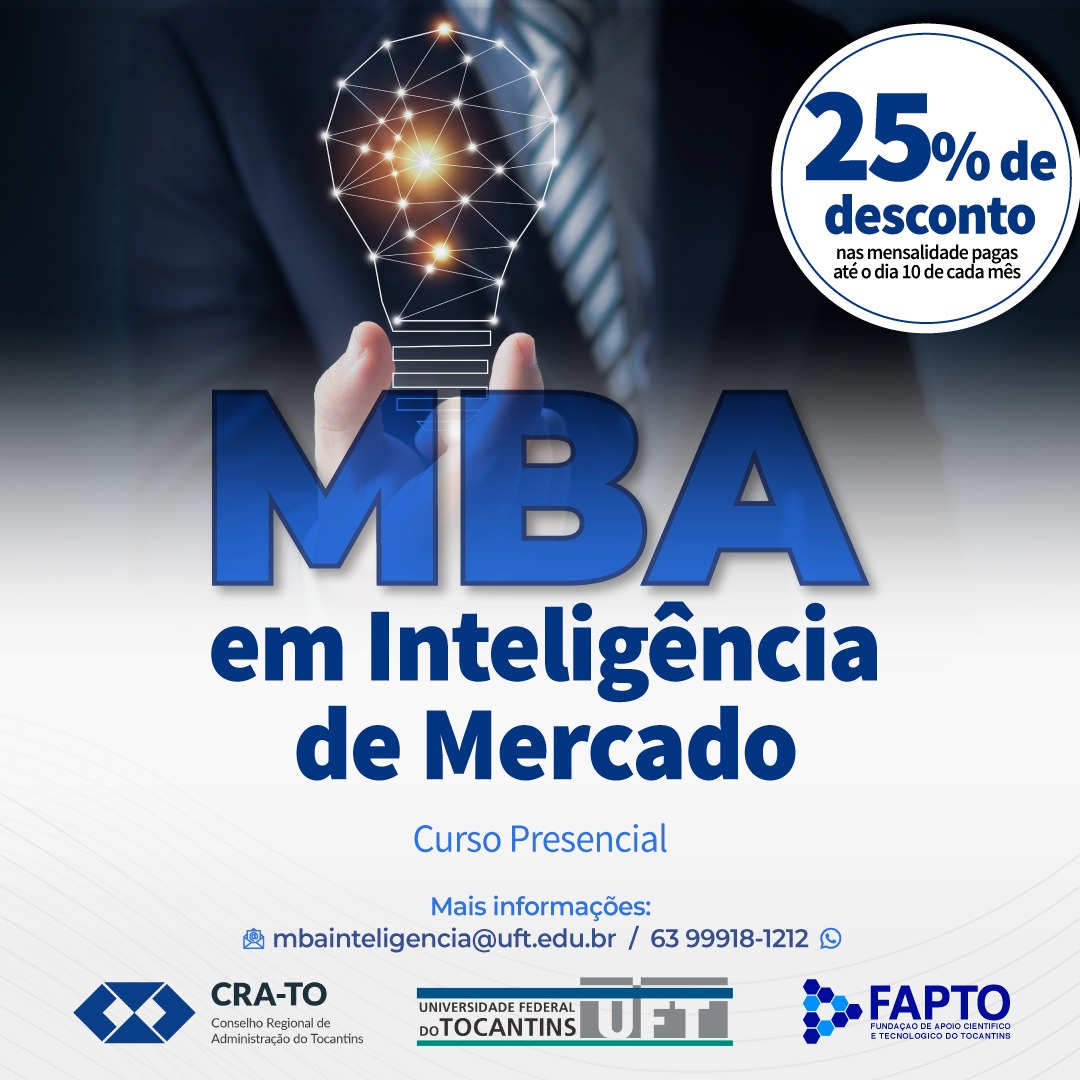 You are currently viewing FAPTO é novo parceiro do CRA-TO: MBA EXECUTIVO EM INTELIGÊNCIA DE MERCADO