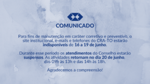 Read more about the article Comunicado: Não Haverá Expediente nos dias 16 e 17 de junho