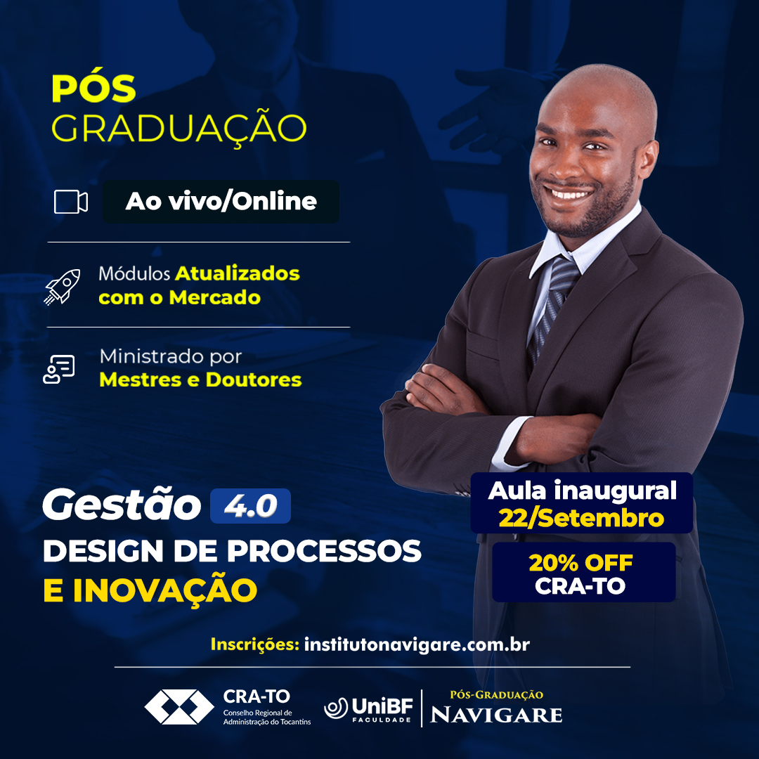 You are currently viewing Aproveite o desconto – Convênio Instituto Navigare: Pós em Gestão 4.0: Design de processos e Inovação