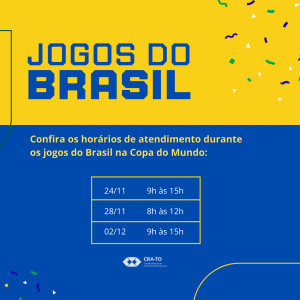 Read more about the article Comunicado: Funcionamento do Conselho nos dias de Jogos do Brasil